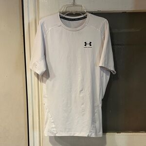 Under Armour Men's White Short Sleeve Compression